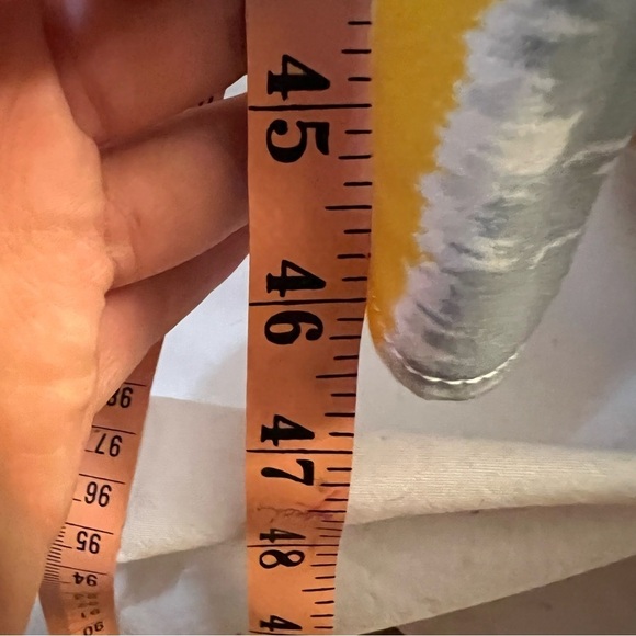 WHY DRESS RAINBOW STRIPE OFF SHOULDER MAXI DRESS Size M Multicolor Tiered artsy - Picture 9 of 12